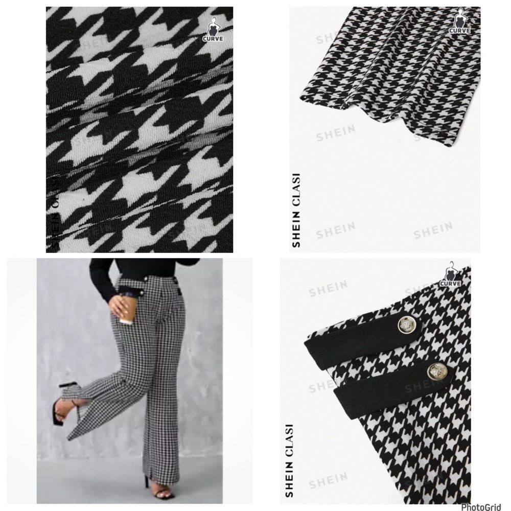 Shein curve 3XL plus size houndstooth pants